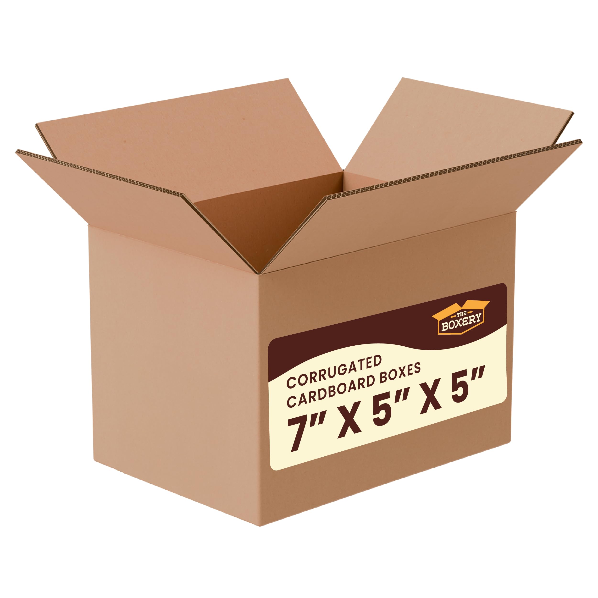 The Boxery 7"x5"x5" Corrugated Cardboard Boxes 25-Pack