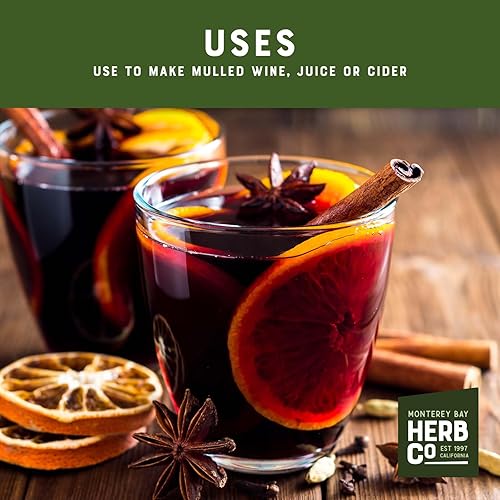 Vista 4 de Monterey Bay Herb Co. Especias Mulling Utilizado para dar sabor al té, jugos de frutas y vino Bolsa de 1/4lb