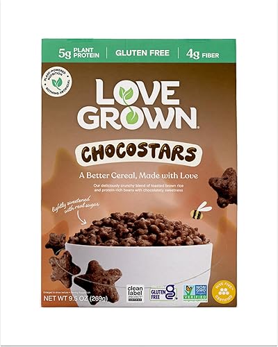 Love Grown Chocolate Comet Crispies Cereal 95 onzas paquete de 6