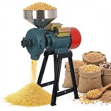 Electric Grain Mill Grinder 4000W 110V, Commercial Grain Grinder, Wet & Dry Corn Mill Grinders, Adjustable Thickness Grinder Machine with Funnel, Specialized Grinder Machine for Corn Herbs Pepper