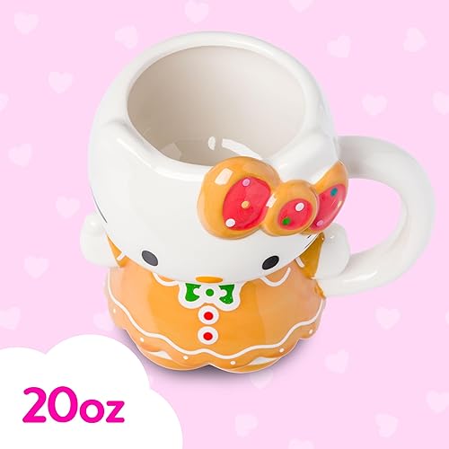 Miniatura 220 de Silver Buffalo Sanrio Hello Kitty and Friends Pompompurin - Taza de cerámica esculpida en 3D, 20 onzas