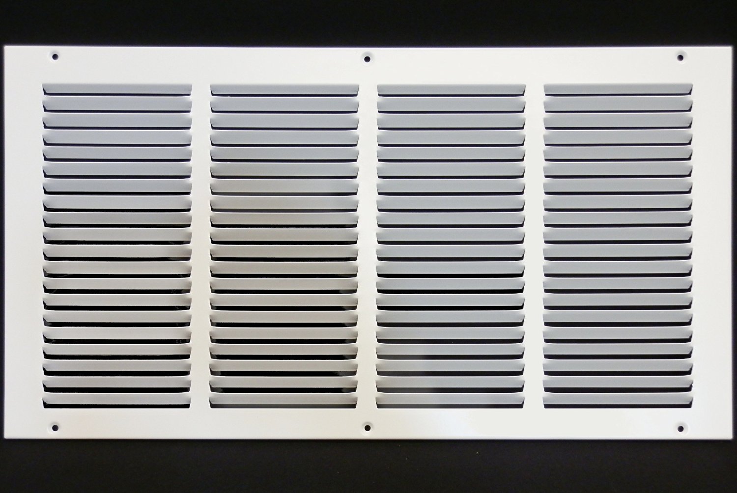 14'' x 8'' [Duct Opening] Flat Stamped Steel Return Air Grille by - Sidewall and Ceiling - HVAC Premium Vent Duct Cover - White [Overall Dimensions: 15.75''w X 9.75''h] — view 118