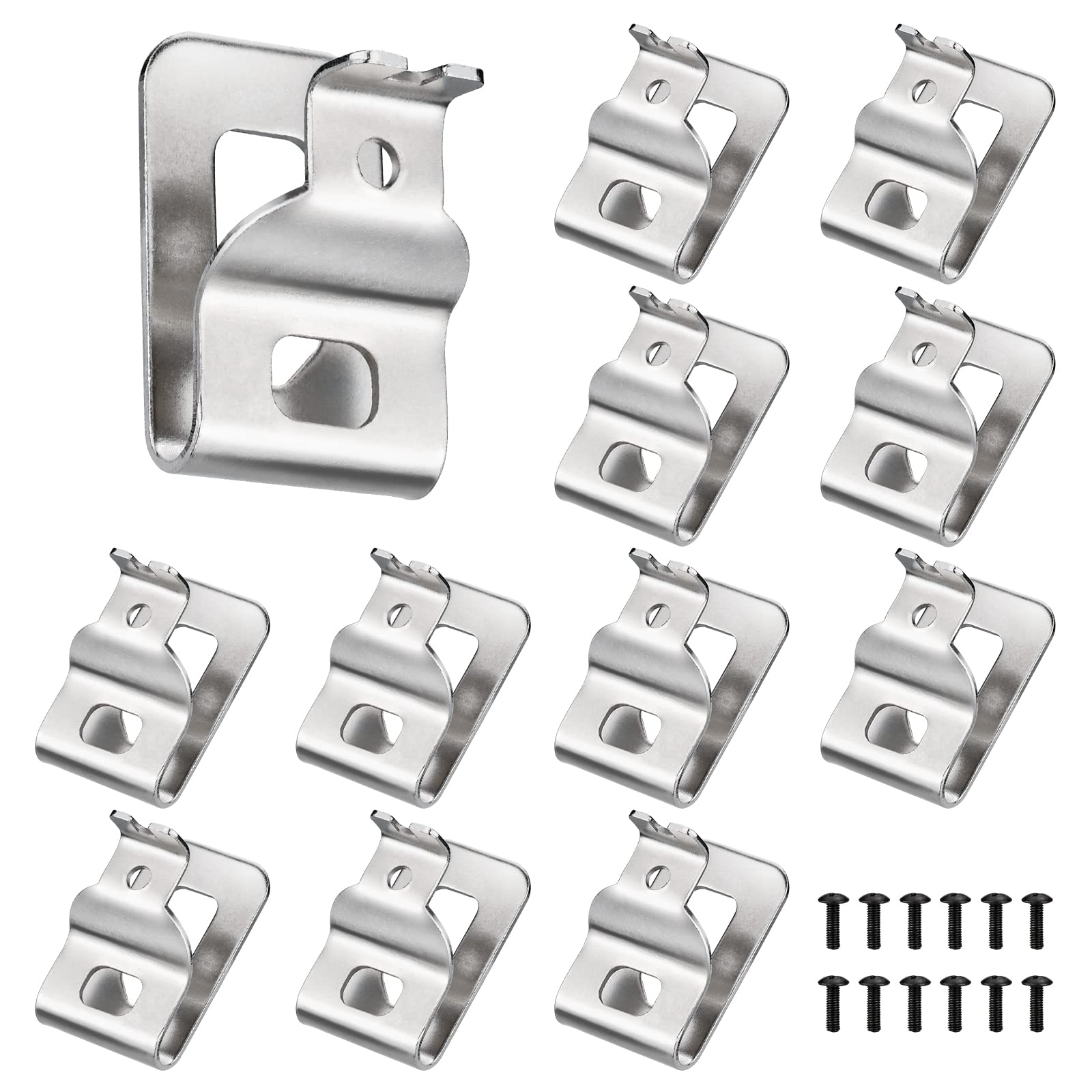 Belt Clips for Dewalt, 12pcs 304 Stainless Steel Drill Tool Clips with Screws for Dewalt N268241 N086039 Fit for 20V Power Tools for DCD980 DCD985