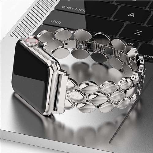 Miniatura 3 de Correa Moolia compatible con Apple Watch de 38mm, 40mm, 42mm, 44mm, correa de repuesto moderna para mujer, para iWatch Series 6, 5, 4, 3, 2, 1