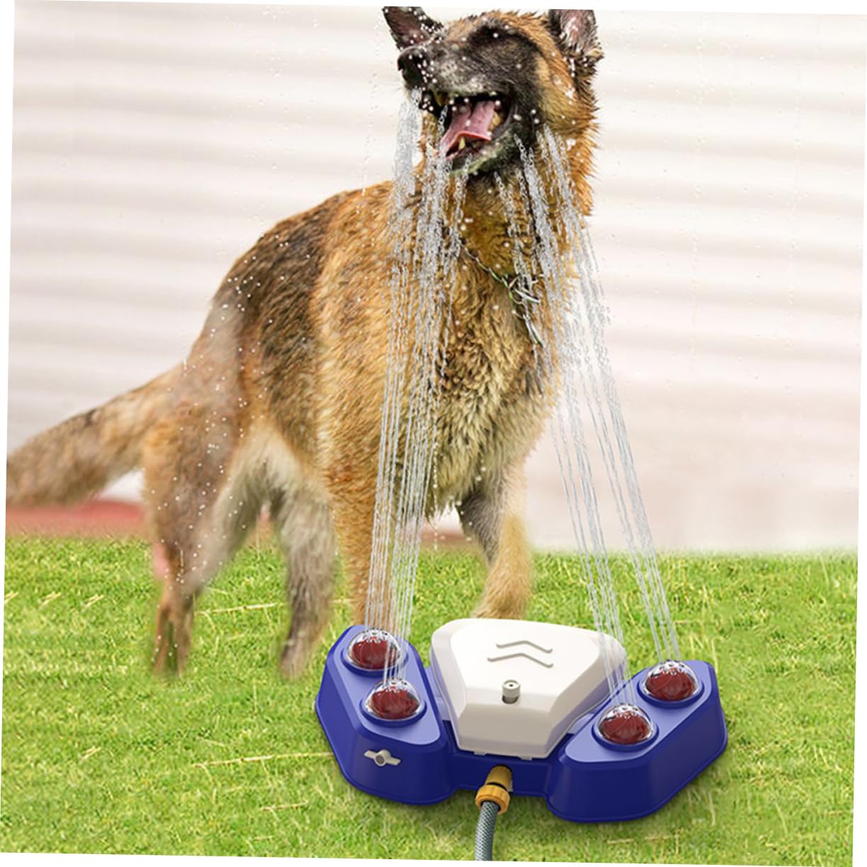 BESPORTBLE Large Dog Water Dispenser Pet Water Fountain Automatic Sprinkler Toy Shower Plaything