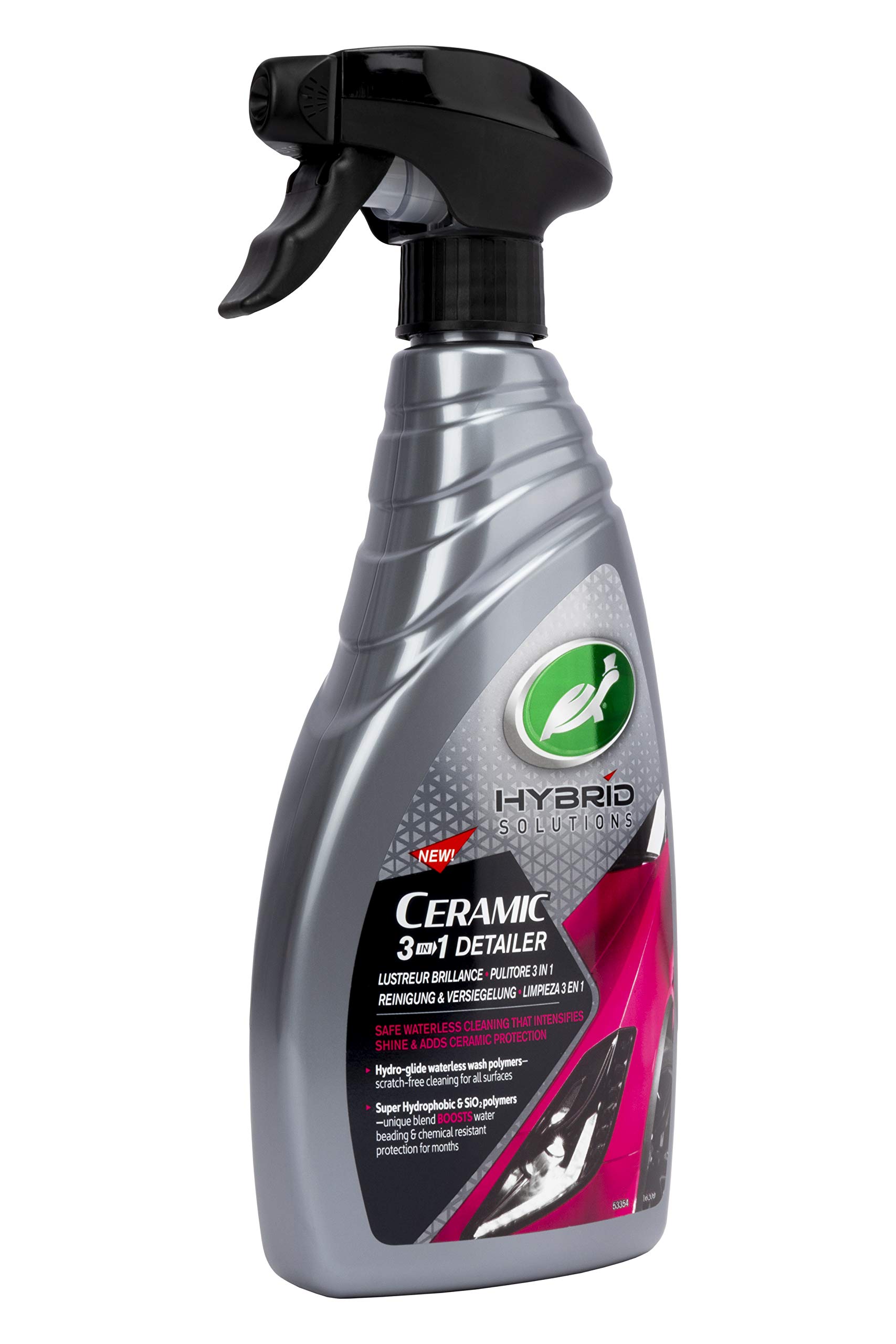 Turtle Wax 53353 Schnelles, schützt und glänzt, Hybrid Solutions Keramik Spray Coating Auto Wachs, Schutz für 6 Monate & 53343 Hybrid Solutions Ceramic 3-In-1-Detailer Für Autos 500Ml