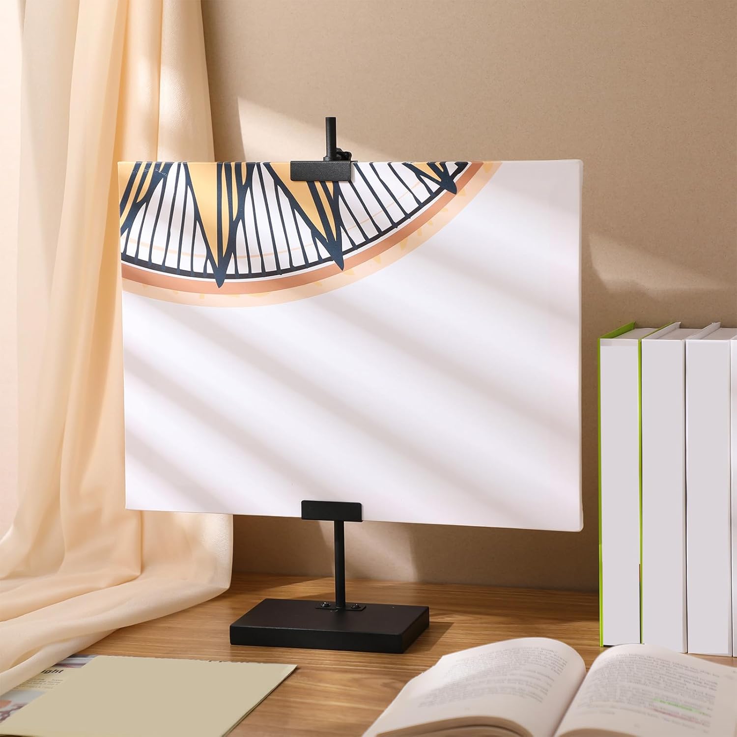 MorningRo 2 Pcs Adjustable Tabletop Easel Stand for Picture Frames up to 16.5" H, Black Picture Frame Stand for Display Photos Art Signs Artwork Display Easel Stands for Home or Events