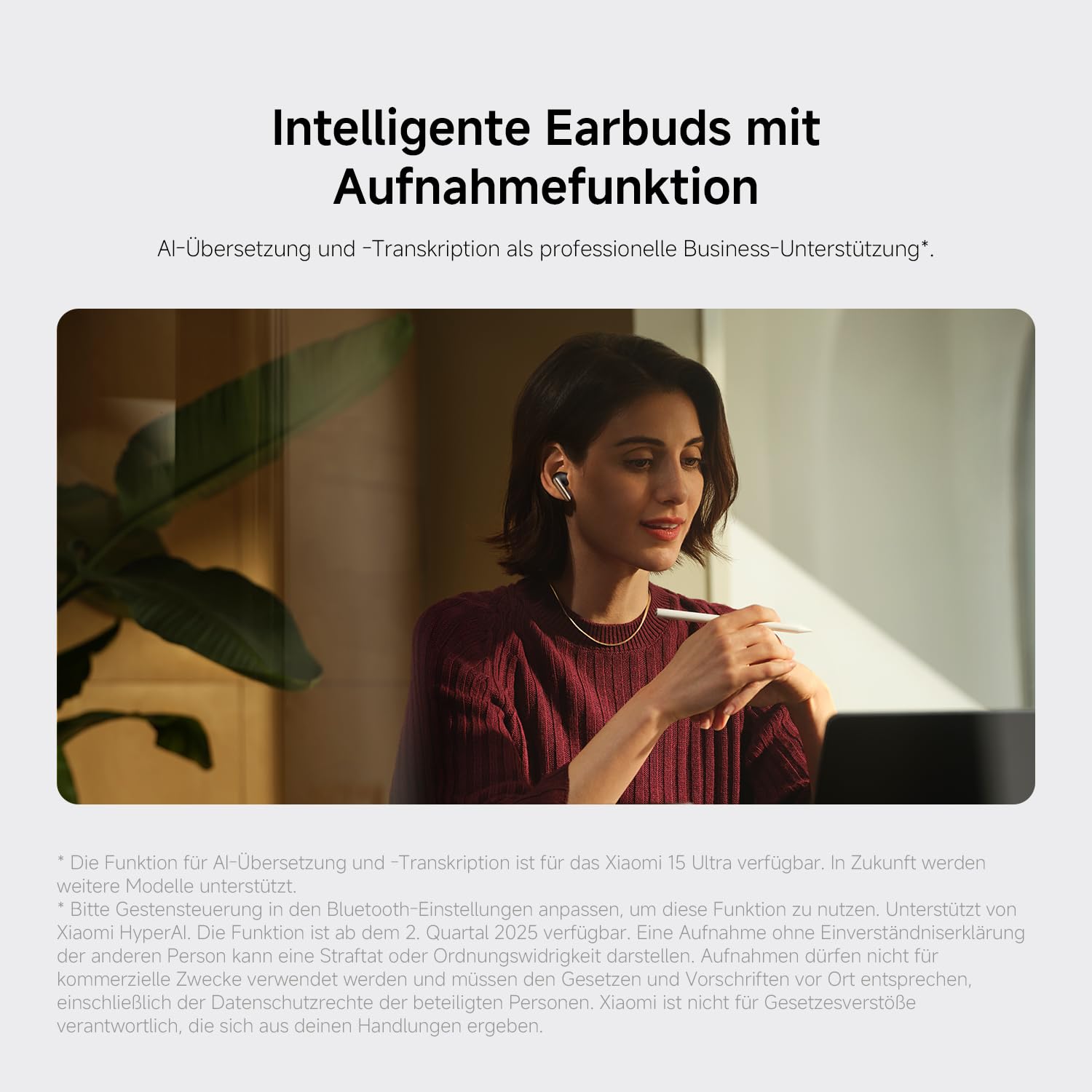 XIAOMI Buds 5 Pro Bluetooth - 11mm HiFi-Dreifach-Treiber, 55db ANC Active Noise Cancellation und 15m/s ENC… – Ansicht 4