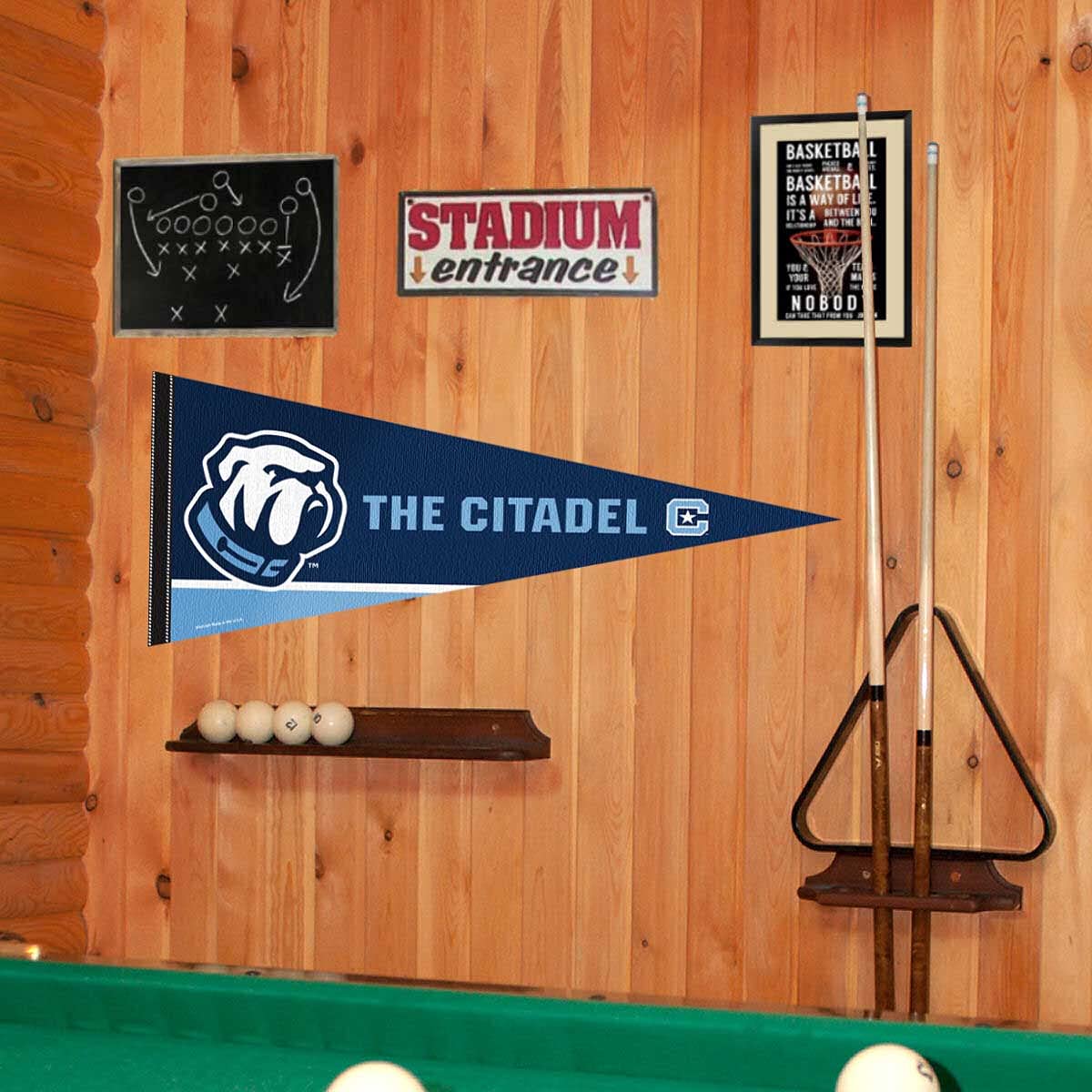 The Citadel Bulldogs Full Size Felt Pennant - Officially Licensed NCAA College Team Banner (12" X 30") - View #9