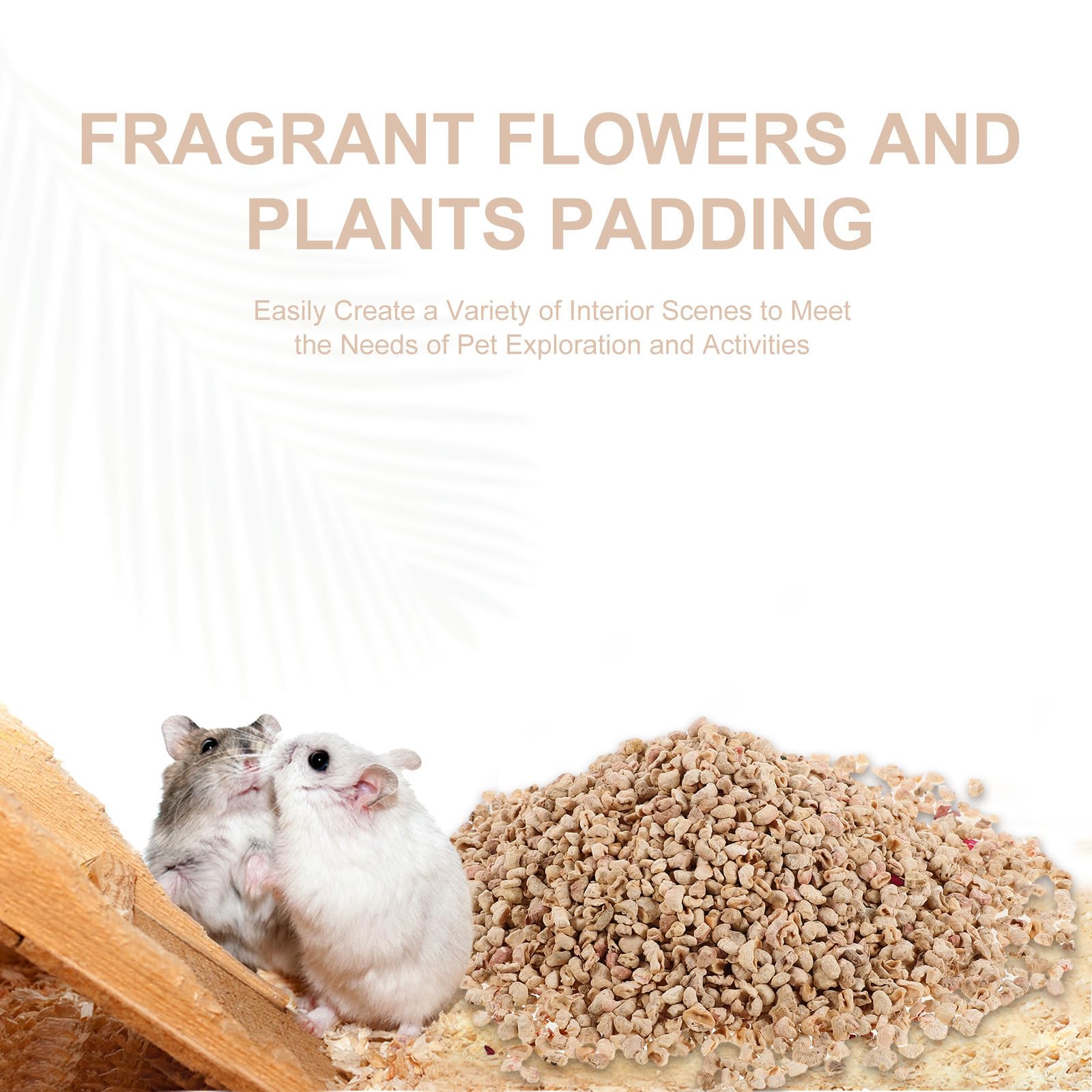 Lettiera per Criceti e Piccoli Animali in Trucioli di Mais 1000 G Lettiera Naturale Profumata Fiori ed Erbe Aromatiche Assorbente per Gabbie e Habitat di Roditori