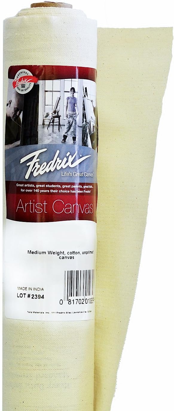 Tara Materials Fredrix TAR-1070-6 75" x 6 yd 7oz Medium Unprimed Cotton