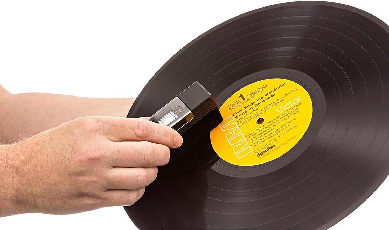 Record-Happy Record Cleaning Velvet Brush - with Anti Static Solution Fluid and Stylus Cleaner Extend Life, Improve Fidelity and Keep your Prized Vinyl Collection LPs like New !