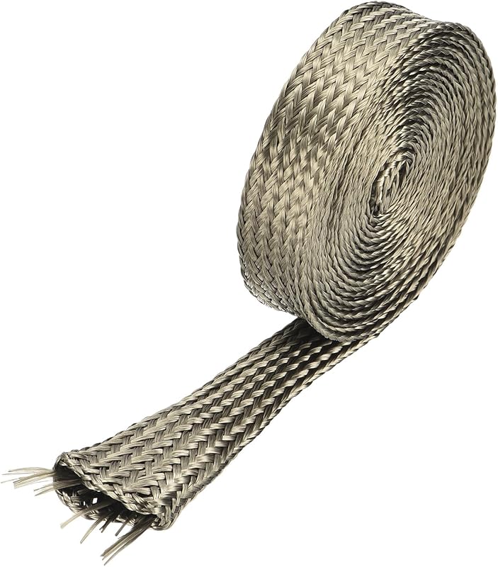 Manga de proteção térmica MECCANIXITY para fios e linhas, 10 mm x 2 m, até 800 °C – Cor titânio