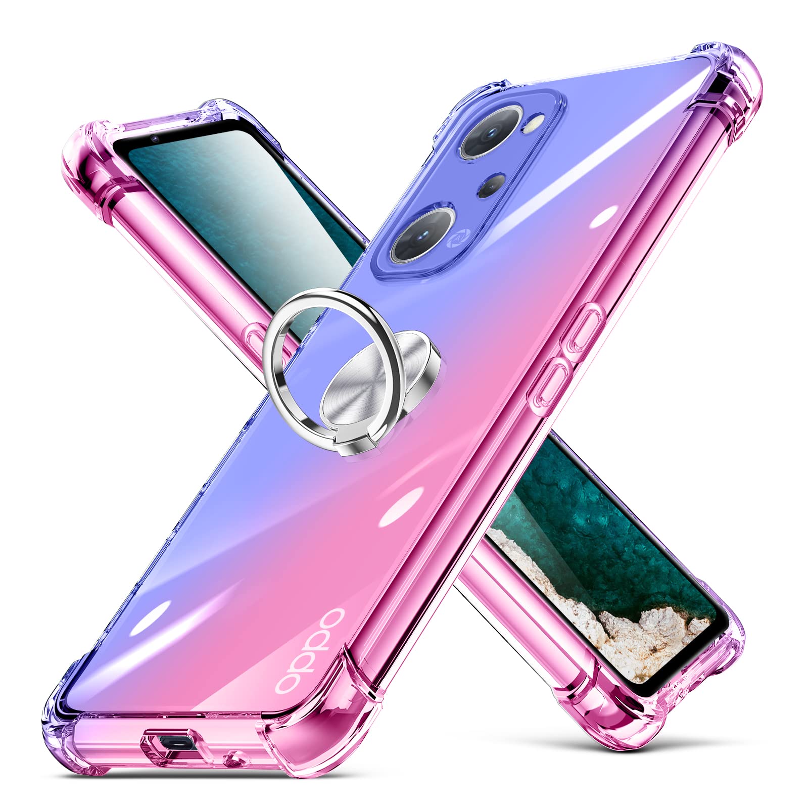 Oppo スマートフォン グラデーションブルー OPPO スマートフォン グラデーションカラー128GB 専用ケース付き