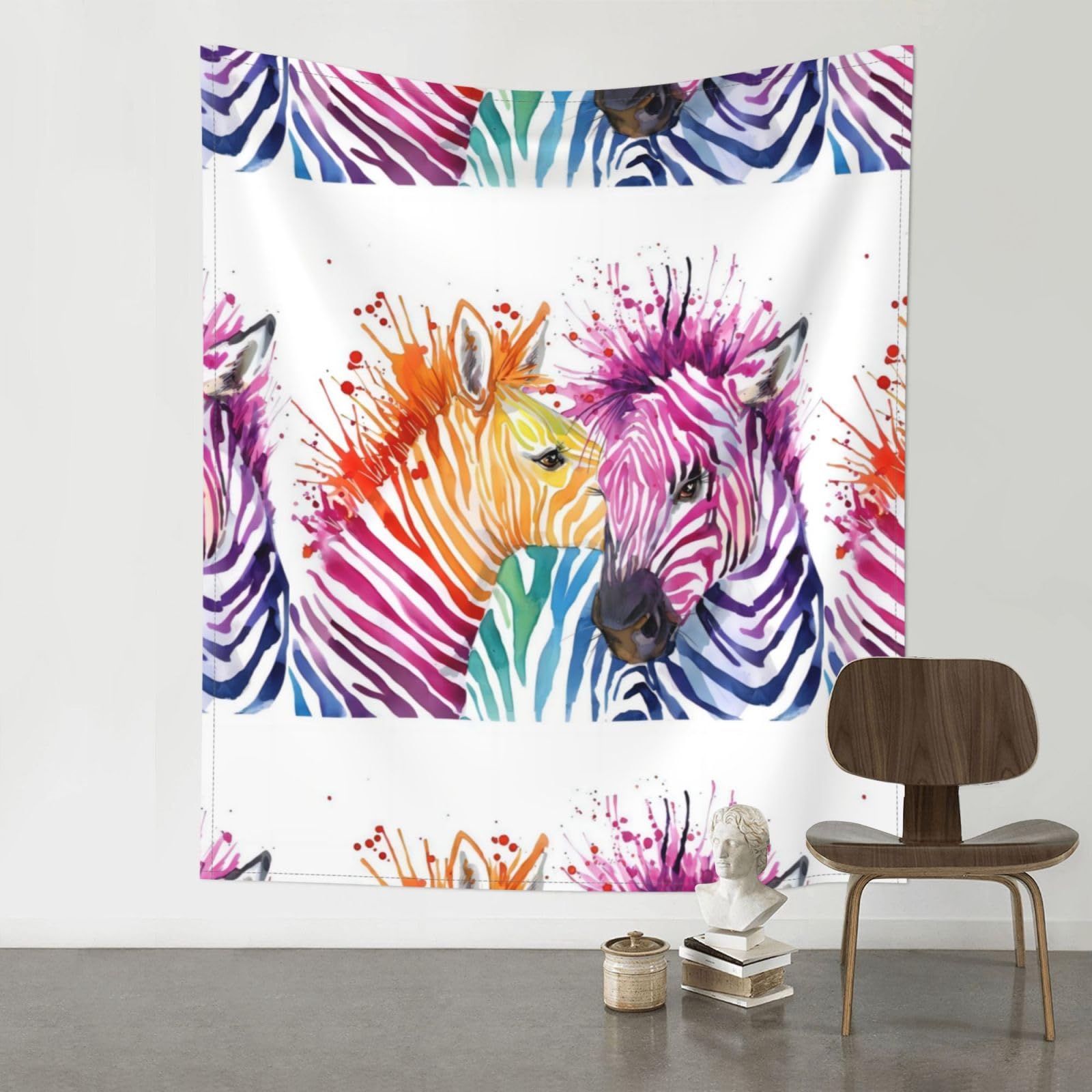 YYHWHJDE Cute Zebra Wild Animals Prints 60x51in Wall Tapestry – High-Grade Polyester Throw for Dorm, Beach & Home Decor