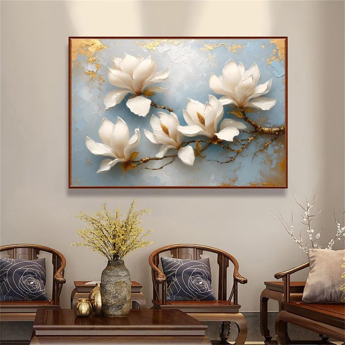DIY Malarstwo diamentowe 5D, diamentowe zestawy magnolii dla dorosłych, sztuka ze strasu, płótno, haft, artykuły rzemieślnicze, dla dzieci i dorosłych, idealna dekoracja ścienna do domu, prezenty, 100
