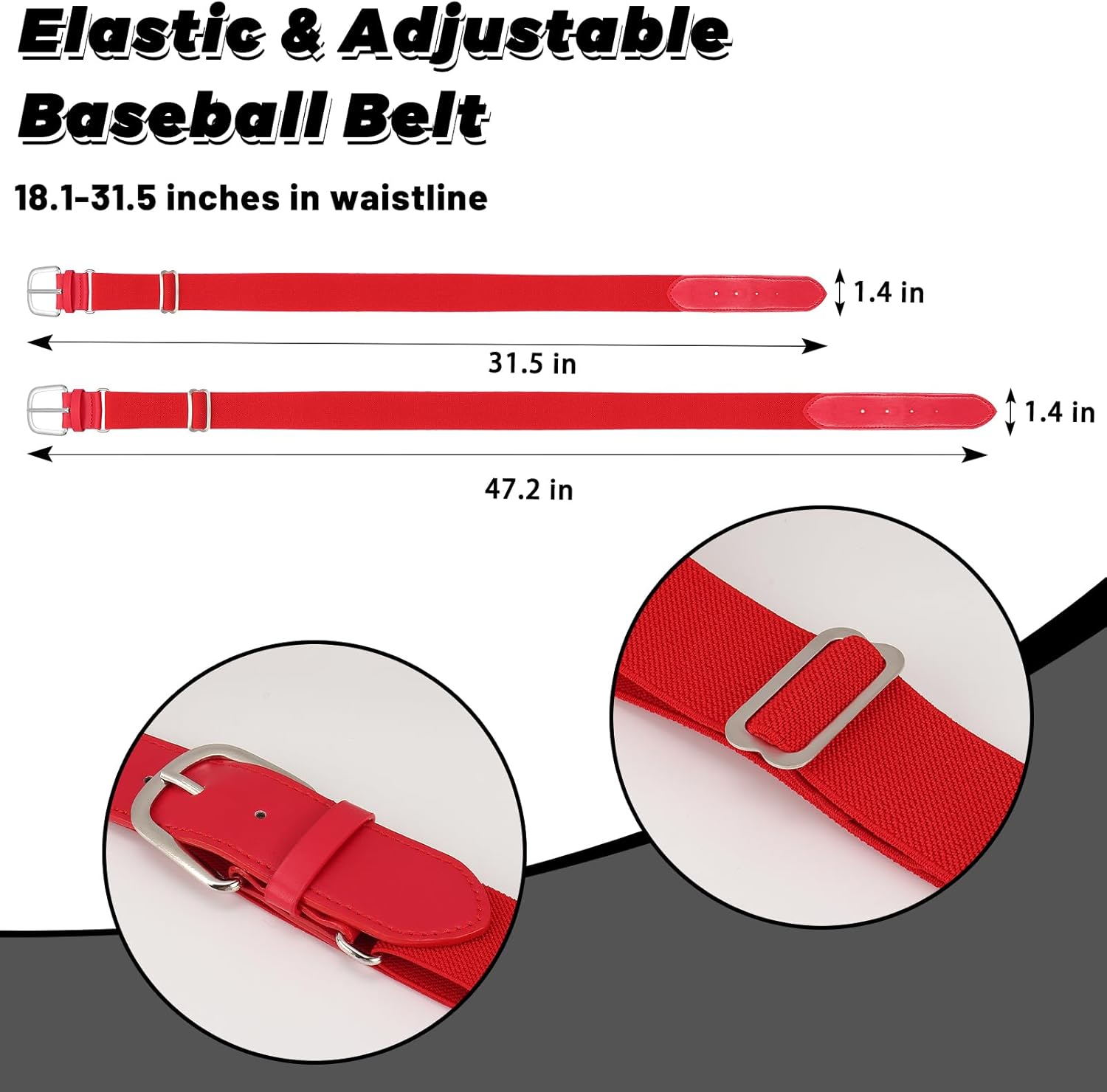 Ultrafun Kids Youth Baseball/Softball Socks and Belt Combo Set for Boys Girls - Image 5