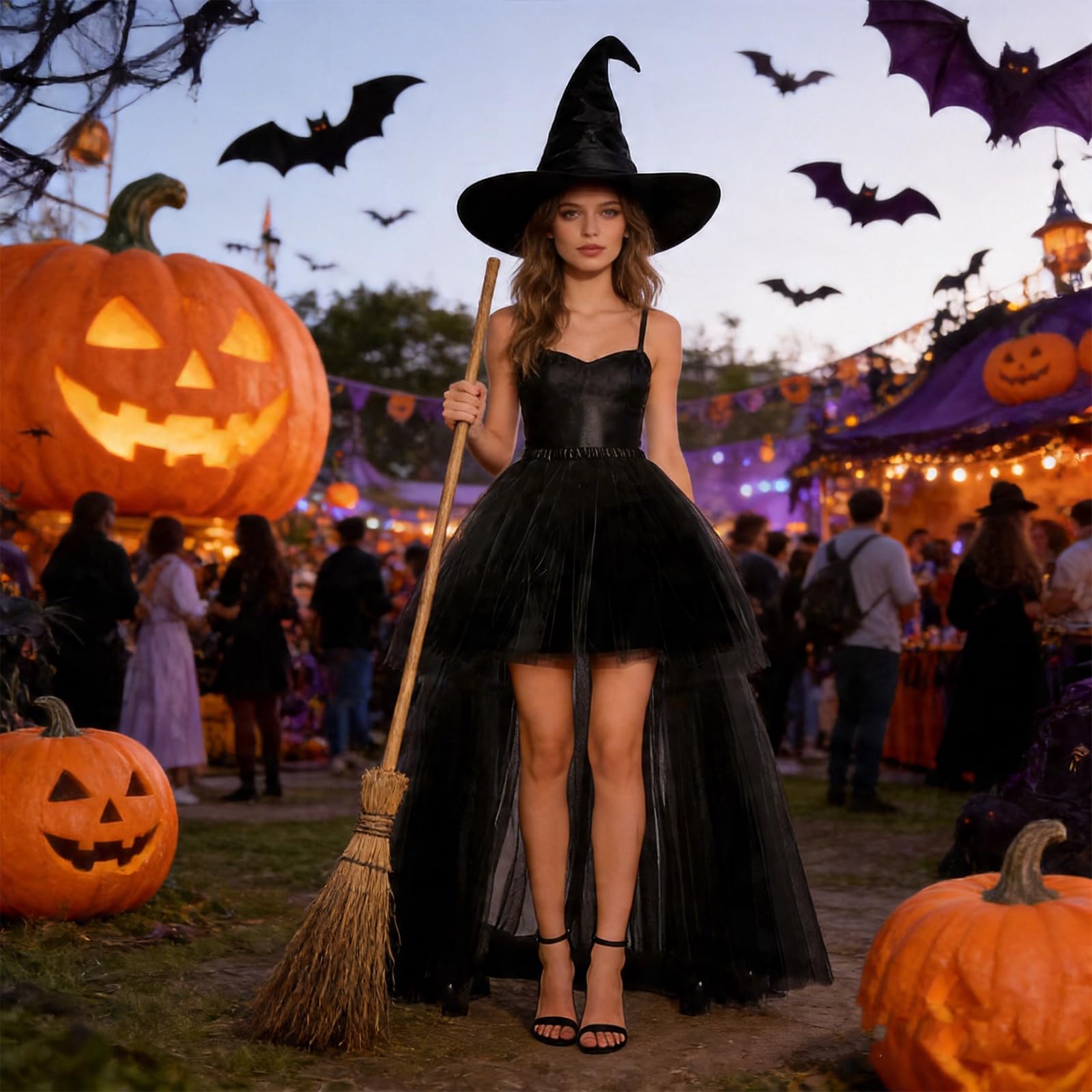 Tiulowa spódnica damska tutu długa spódnica baletowa księżniczka sukienka na przyjęcie świąteczne Halloween karnawał