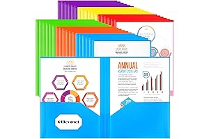 Officygnet 36 Packs 2 Pocket Plastic Folders Bulk for School and Office