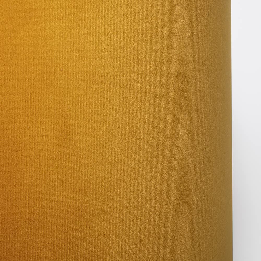 Uniqq Abat-jour velours ocre jaune Ø 35 cm - 20 cm de haut