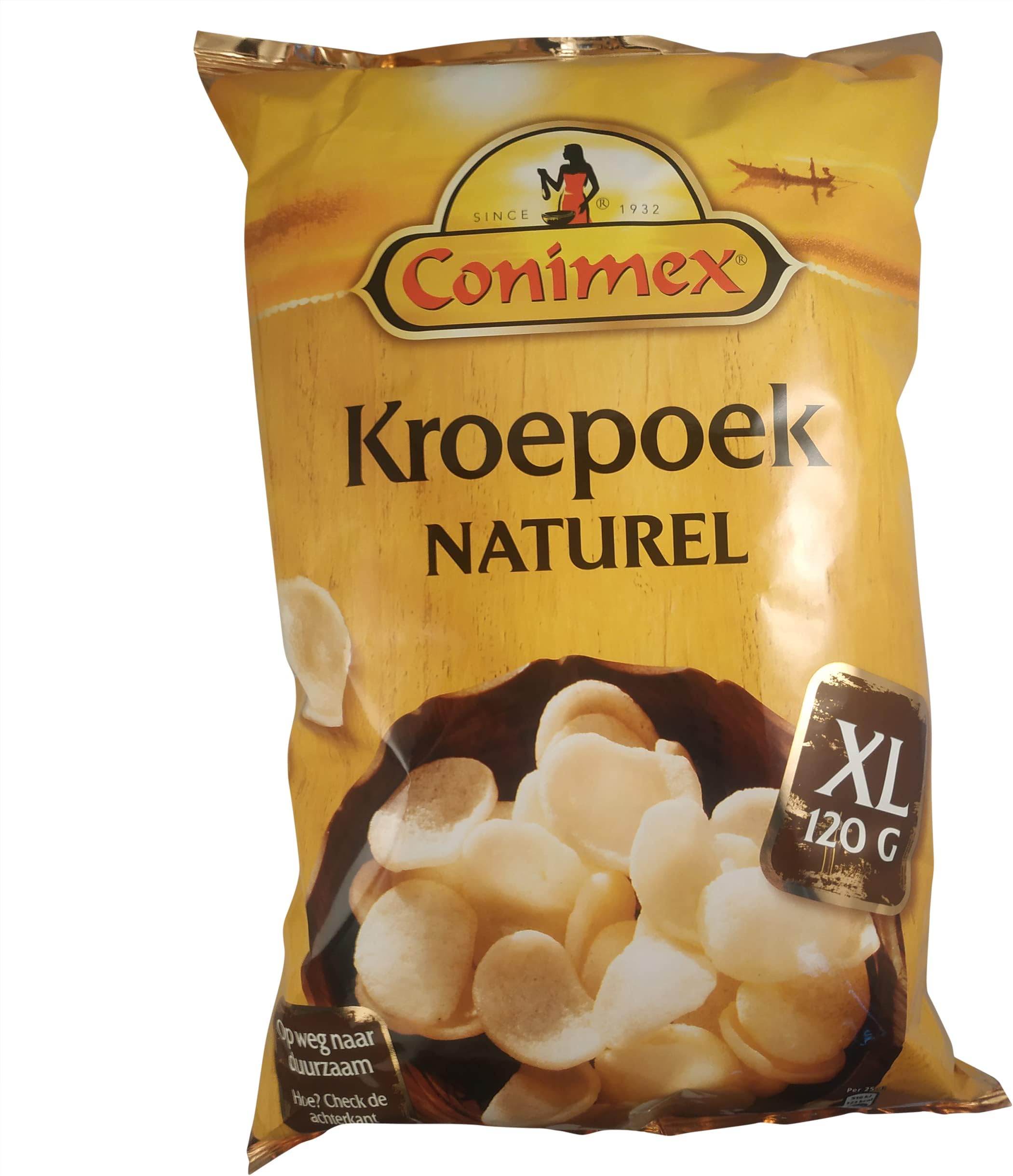 Prawn Chips | Krupuk | Conimex Prawn Crackers Natural | Kroepoek | 4.23 Ounce Total Weight