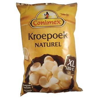 Prawn Chips | Krupuk | Conimex Prawn Crackers Natural | Kroepoek | 4.23 Ounce Total Weight