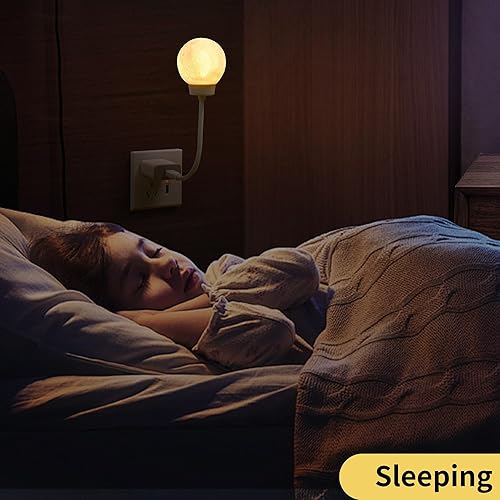 Miniatura 8 de Luz nocturna para niños, lámpara de luna con control de voz para cuarto de bebé, con enchufe USB, para dormitorio, mesita de noche, portátil, linda