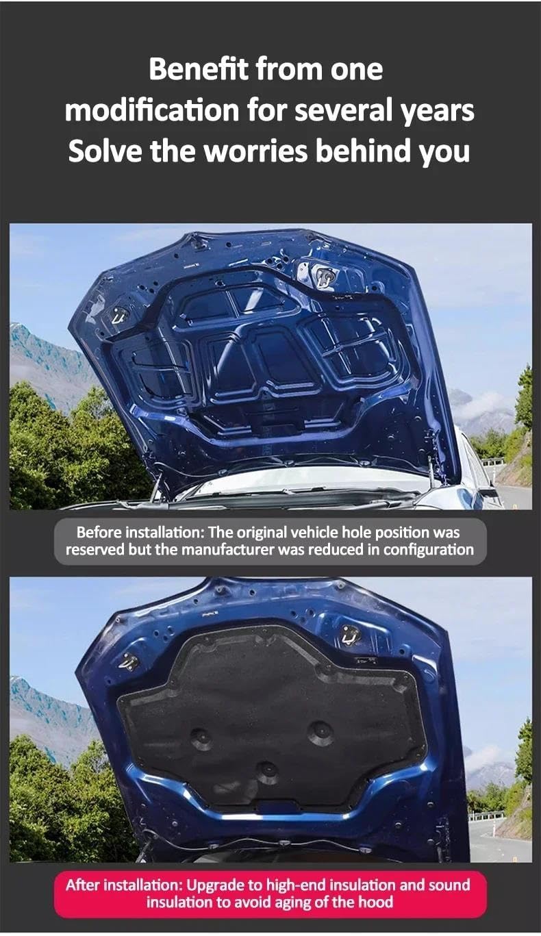 Automobile Insulation Car Engine Hood Sound Pad for Focus Classic 2 MK2 2005-2014 Heat Insulation Cotton Cover Soundproof Mat(05-08 B)