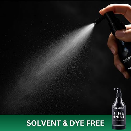 Miniatura 8 de Tire Shine - Apósito de neumáticos satinado para un acabado negro profundo  Sin eslinga, secado rápido, sin disolventes  Brillo de neumáticos de