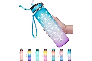 Giotto 32oz Water Bottle with Time Marker