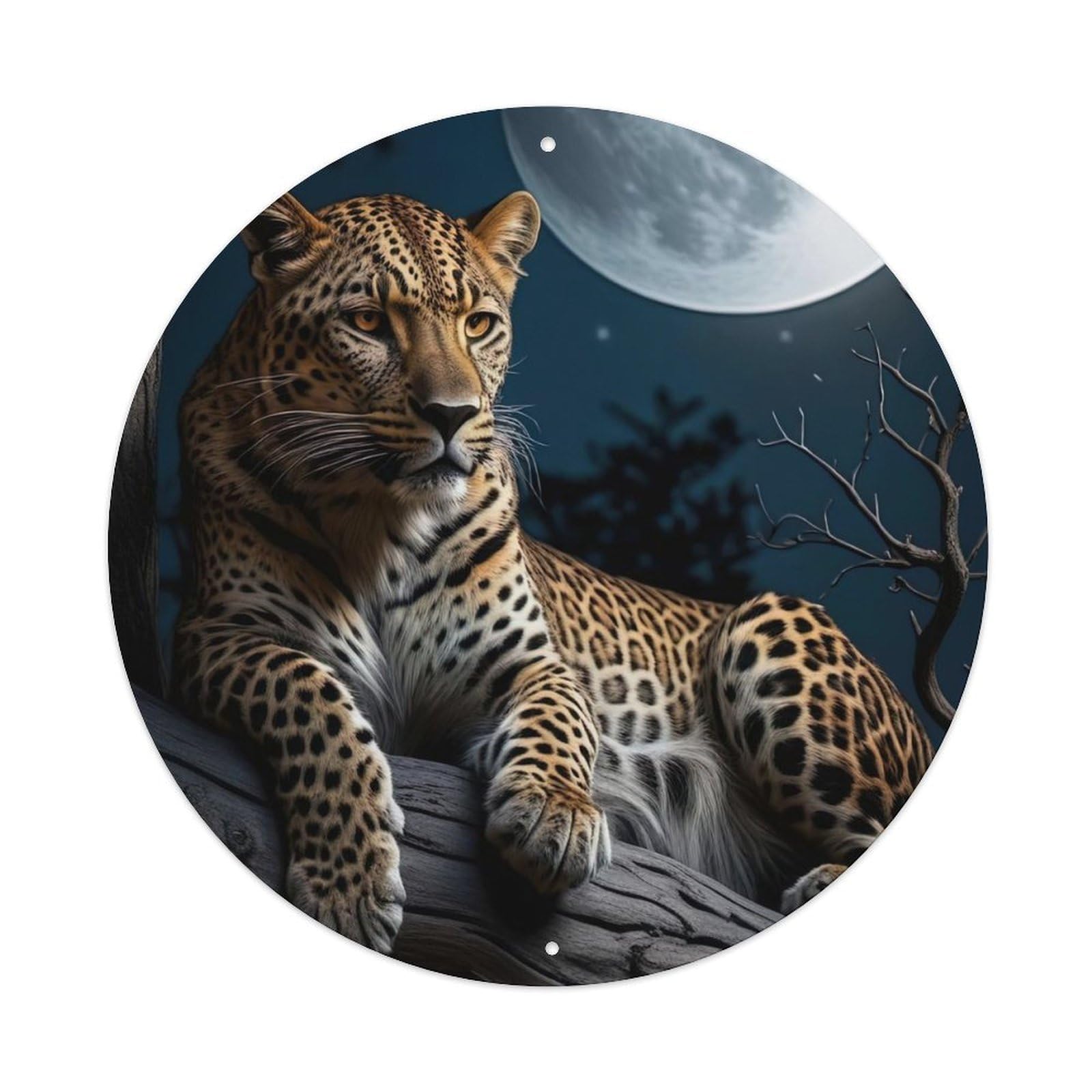 Animal Artwork Leopards on The Forest Metal Tin Sign