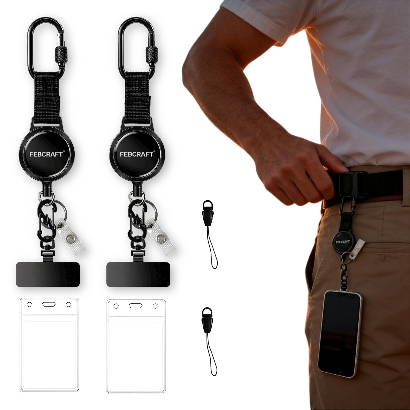 Photo 1 of Febcraft Anti-Theft Phone Tether with Locking Carabiner