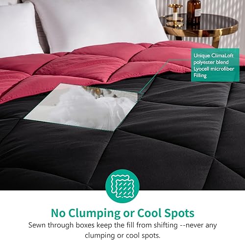 Miniatura 5 de APSMILE Relleno de edredón alternativo de plumón  Edredón de cama tamaño individual para todas las estaciones  Edredón acolchado de microfibra mixta