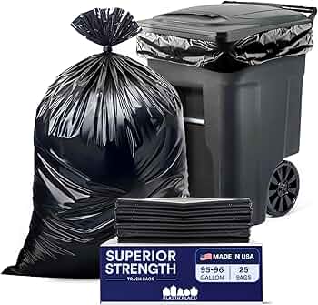 Amazon | Plasticplace 95-96ガロン ごみ箱ライナー | 3ミル Amazon | Plasticplace 95-96ガロン ごみ箱ライナー | 3ミル