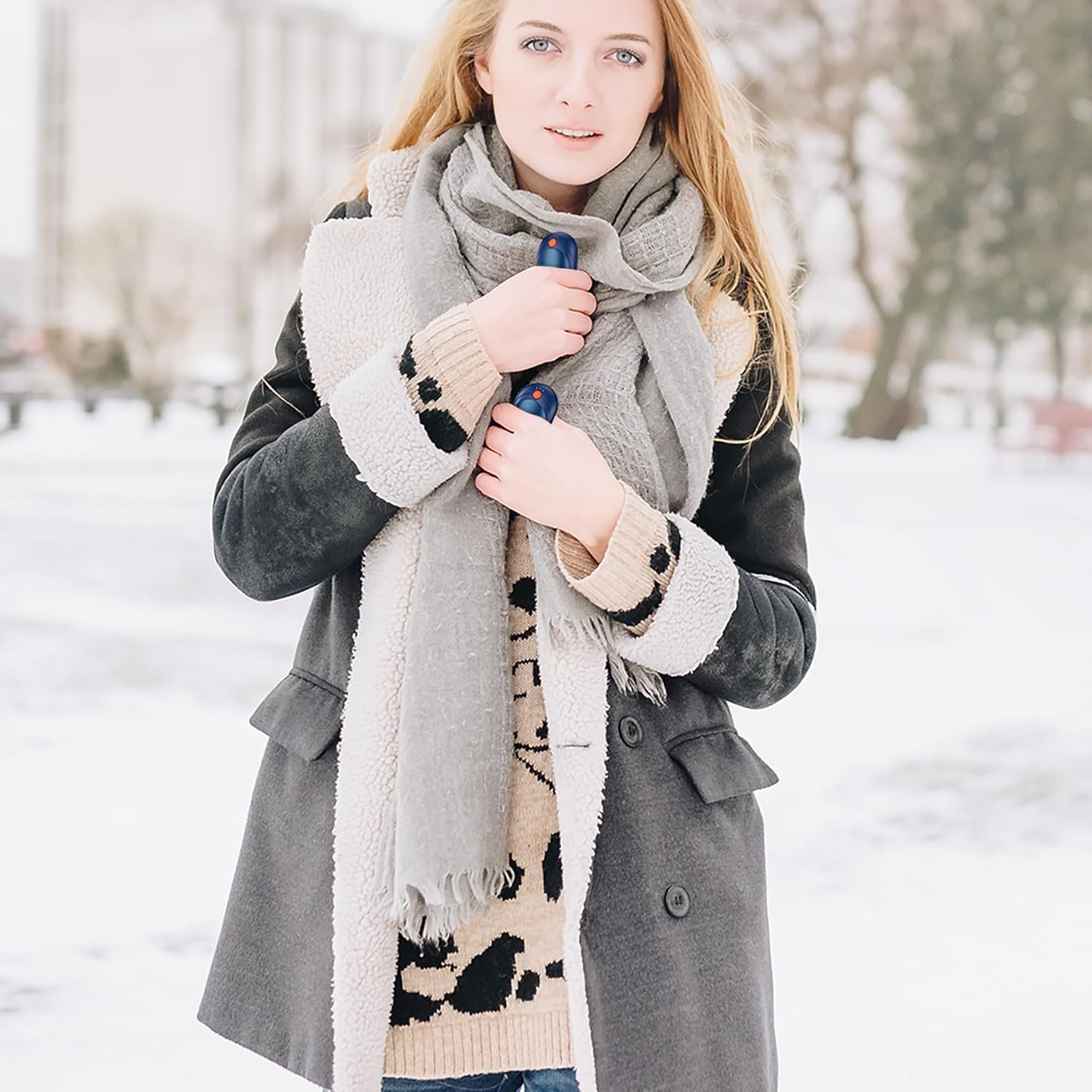 Hand Warmers Rechargeable 2 Pack,5 Levels Double Sided Heating Electric Hand Warmer with 10000mAh Charging Case Portable Pocket Heater Gifts for Christmas Winter Outdoor Golf Hunting Camping - Image 8