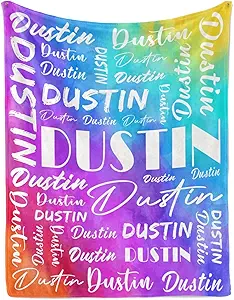 Name Blanket Personalized Name Blanket Customized Blanket with Name Text for Adult Kid Birthday Christmas Mothers Fathers Valentines Day Gift