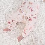 The Peanutshell Baby Pants for Girls, Newborn to 24 Months, 5 Pack, Rainbow Safari