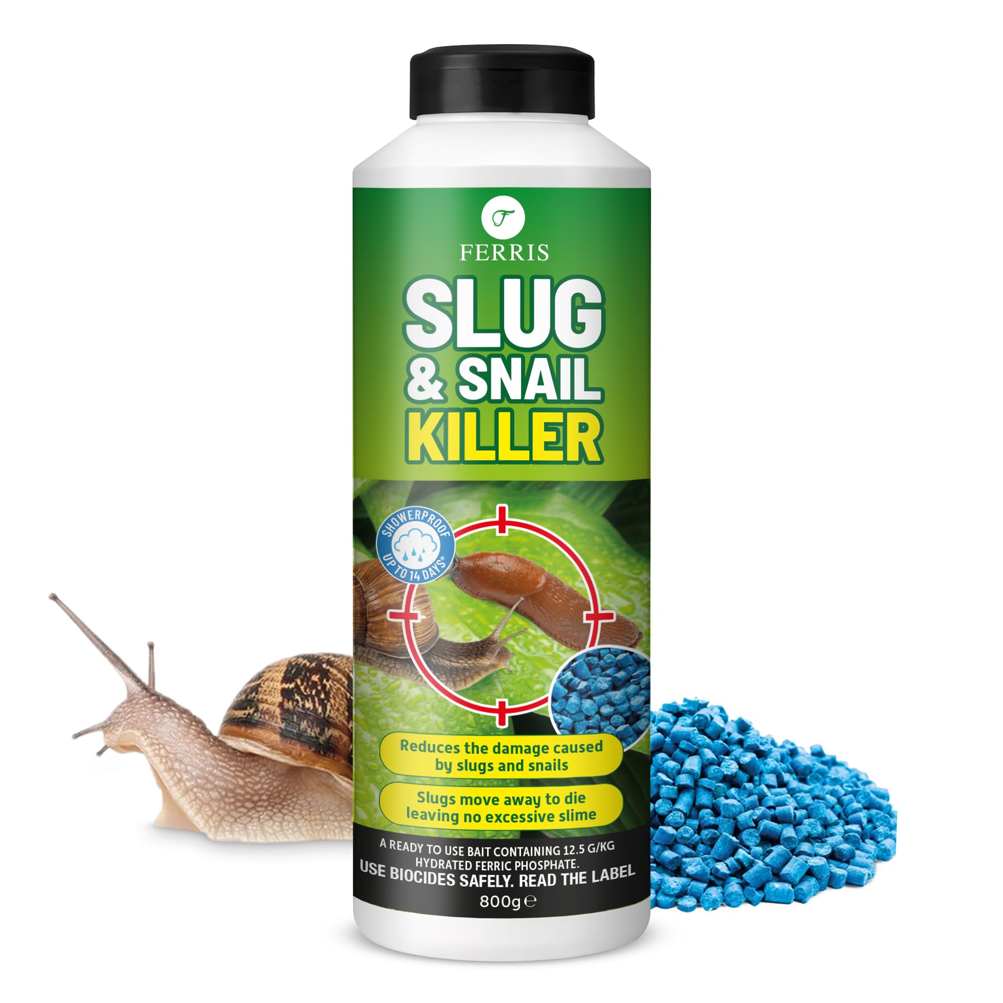 Ferris | Slug & Snail Killer Pellets 800g - Used Around Gardens & Homes - Powerful Slug Repellent for Use Around Organic Gardening with Maximum Protection | Fast Acting Nematodes for Slugs and Snails-picture-28