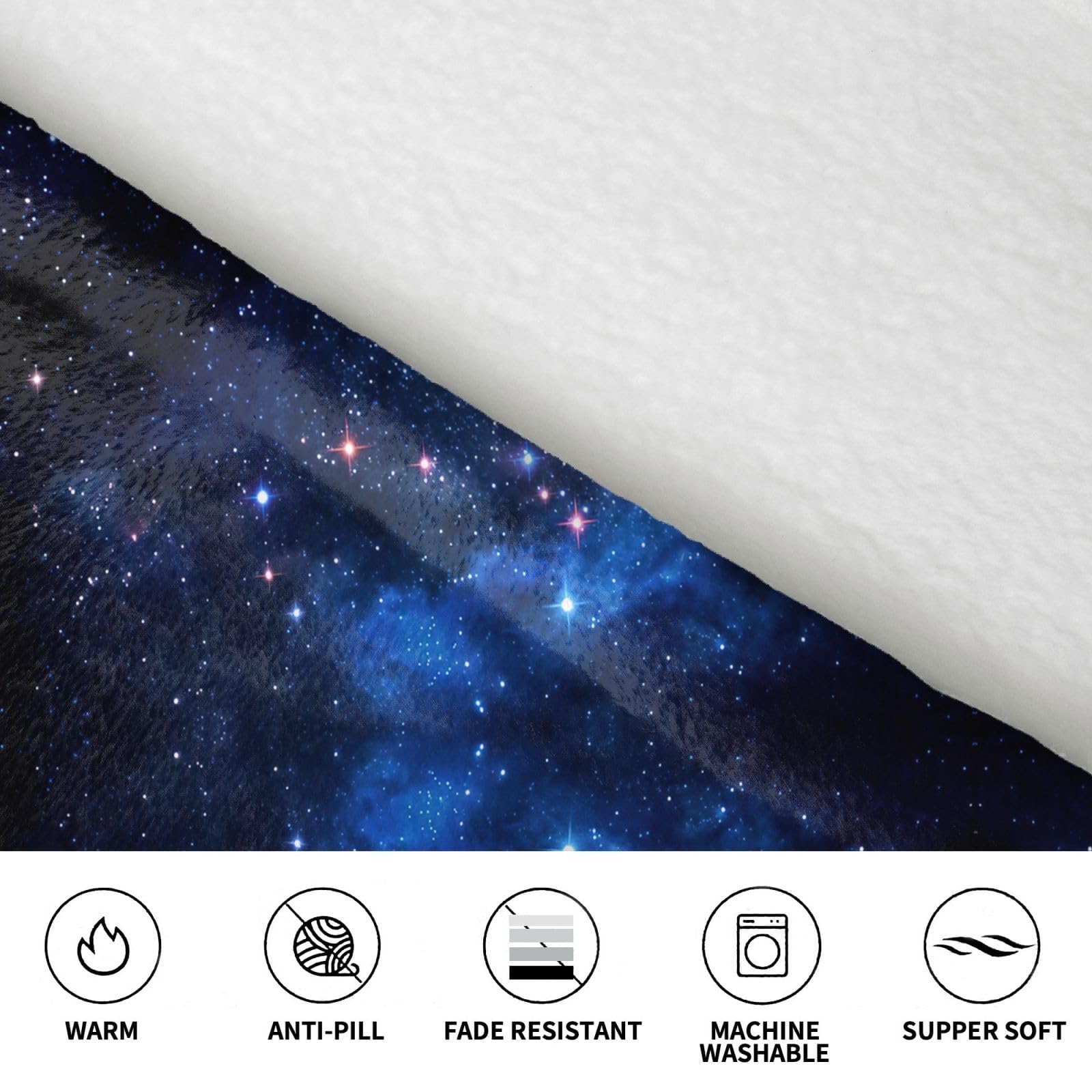 Coperta con stampa notturna galassia, felpa con cappuccio, oversize, felpa con cappuccio, coperta con maniche, regalo invernale accogliente ed enorme