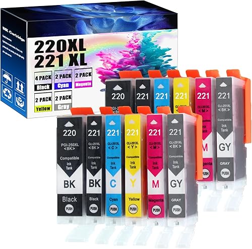 PGI-225XL CLI-226XL - Cartuchos de tinta compatibles con Canon 225 226 XL para usar con PGI225 PGI-225 CLI226 CLI-226 para usar con MG6220 MG6120