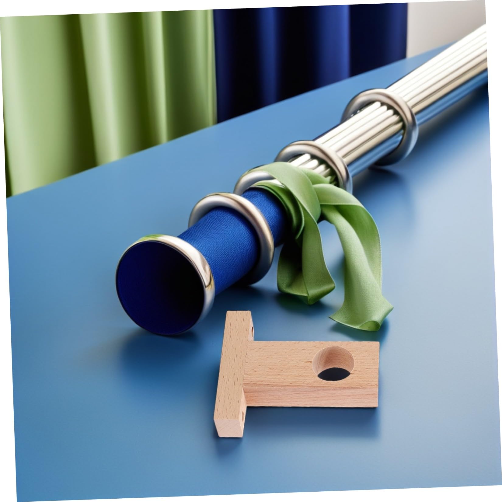 Supporti per Aste per Tende in Legno 4 Pezzi Facili da Installare e Resistenti per Camera da Letto e Casa Diametro Interno 2,5-3 Cm