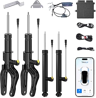 Full Air Suspension System for Tesla Model 3 – CDC Adjustable Damping Shock Absorbers with Three Driving Modes, Hidden Installation, Enhanced Comfort & Handling, APP Control