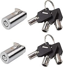Abuff High Security Vending Machine Lock and Key, 2-Pack Soda Machine Lock for Coke Machine, Pepsi Machine, Snack Machine, Candy Machine, Keyed Alike