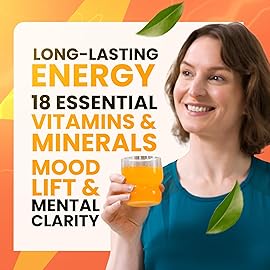 Morning Buzz Energy Drink Powder - Energy Boost Drink Mix - Sugar-Free Energy with Antioxidants - Morning Kickstart and Sports Nutrition Endurance Product - 30 Servings, Orange Burst, 8 Ounces