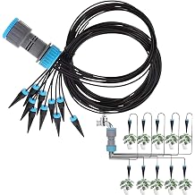 Drip Irrigation System, Gardening Irrigation System, Automatic Drip Irrigation Device, for Lawn, Potted, Flowers, Plants Succulents, GardenAzure Blue1pack