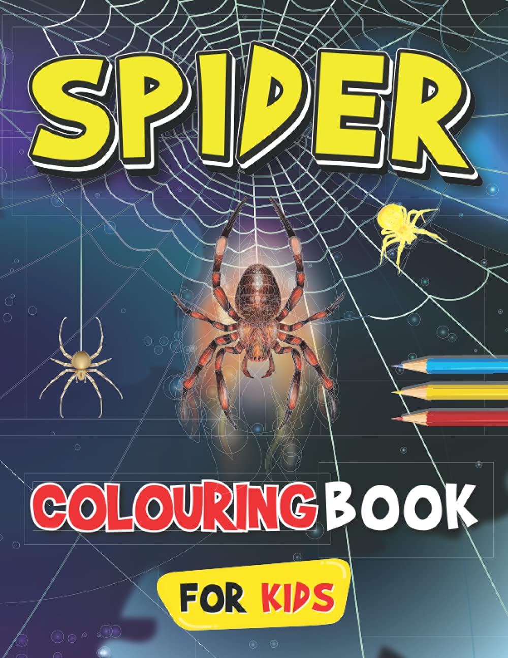 Spider Colouring Book: Spiders Colouring Pages for Kids with 30 realistic illustrations