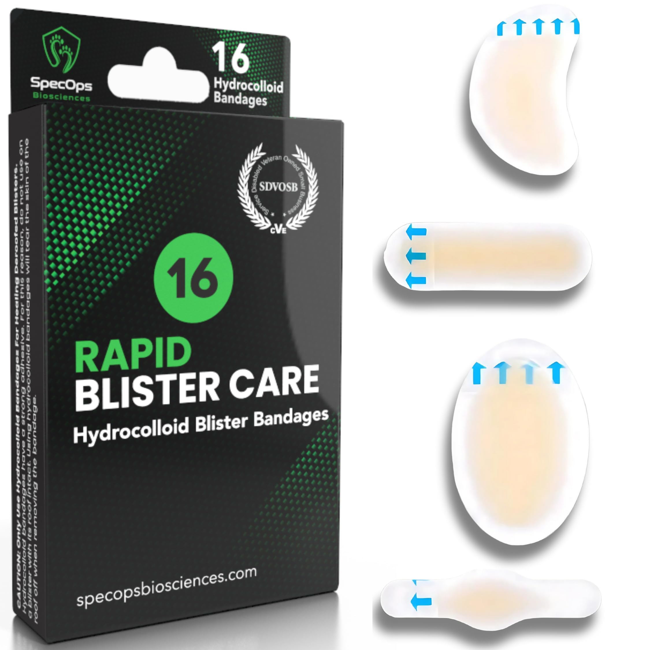 SpecOps Biosciences Hydrocolloid Blister Dressings