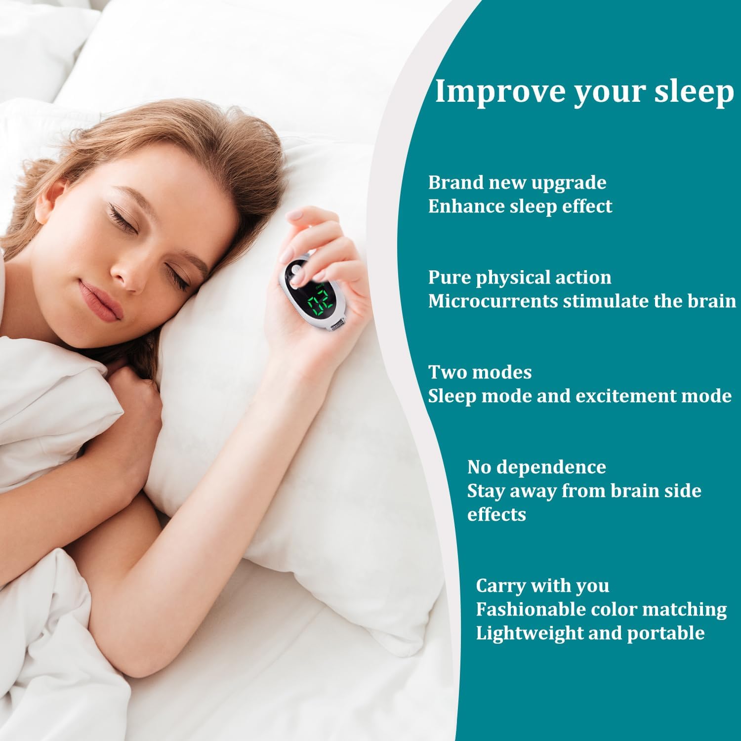 Handheld Sleep Aid Device, Anxiety Device, Relief Anxiety Help Sleep, Promotes Rest, USB Rechargeable
