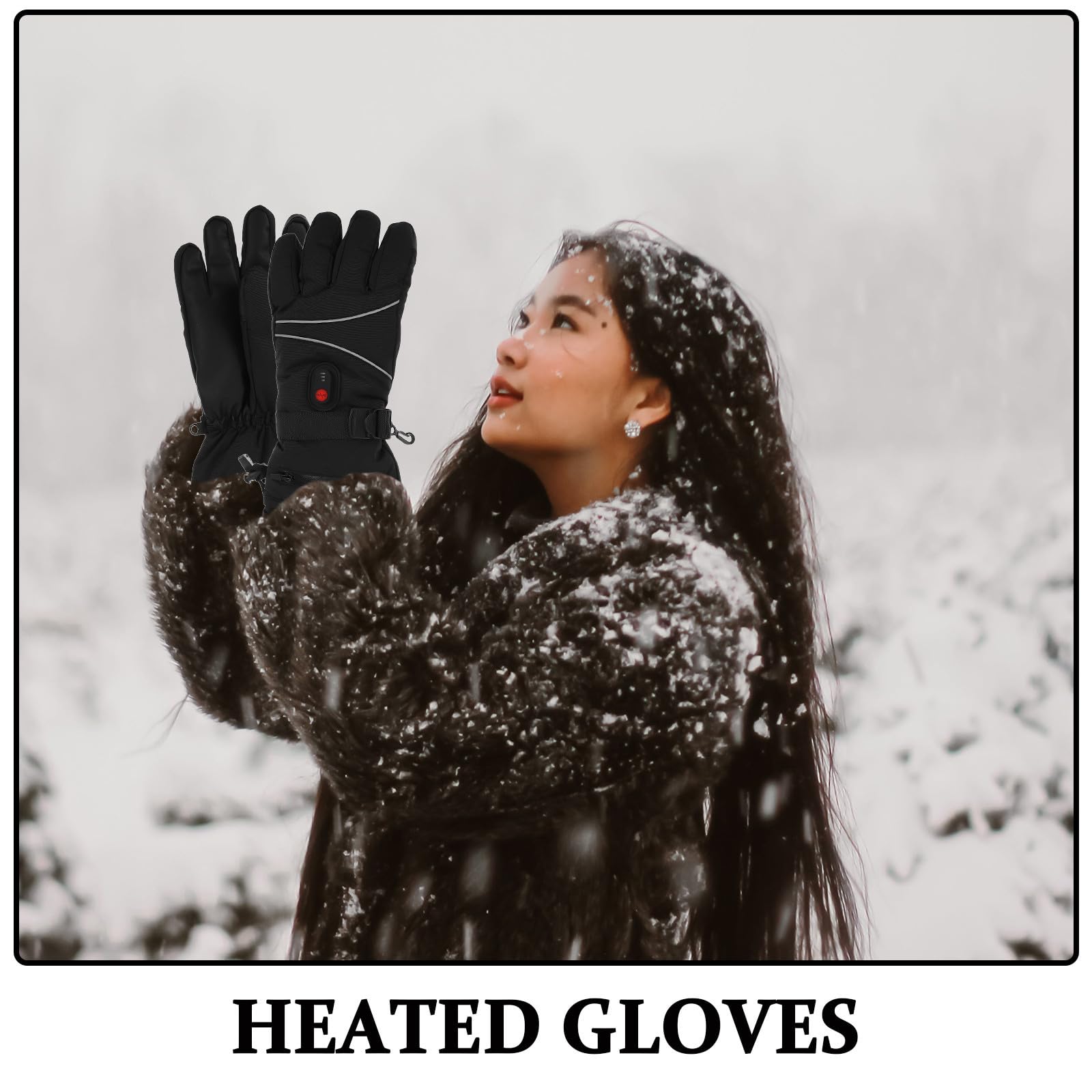 Guantes Eléctricos Calefactables para Mujer, Esquí y Frío