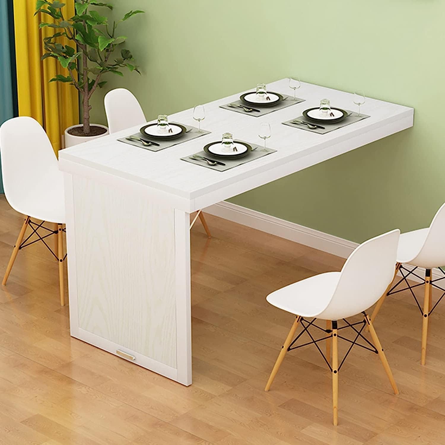 Table pliante murale rabattable pour cuisine et petit studio urbain